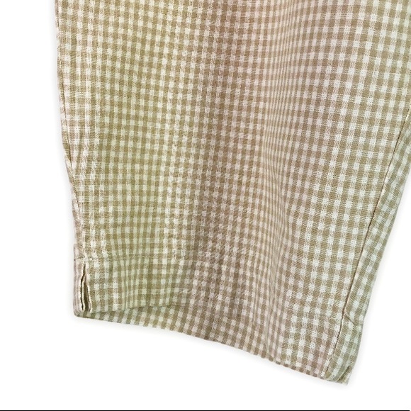 *Last chance!* Vintage Linen Blend Gingham Pants - Picture 5 of 11
